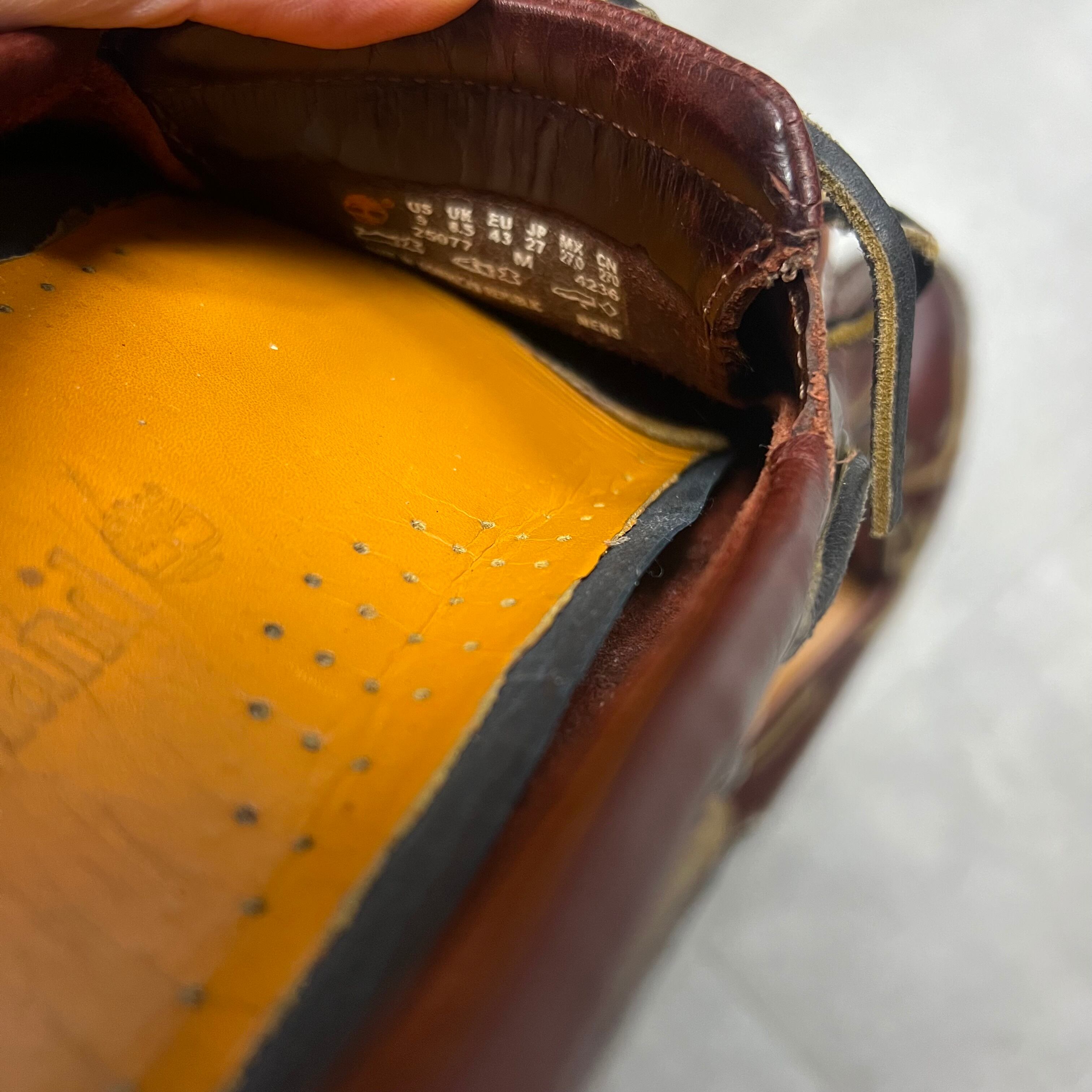 Timberlandティンバーランドレザーローファー革靴27cm茶色ブラウン