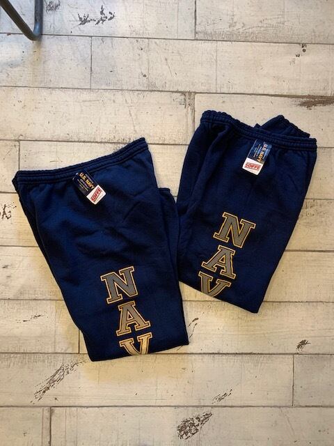 US NAVY SWEAT PANTS ② made by soffe reflector print made in usa