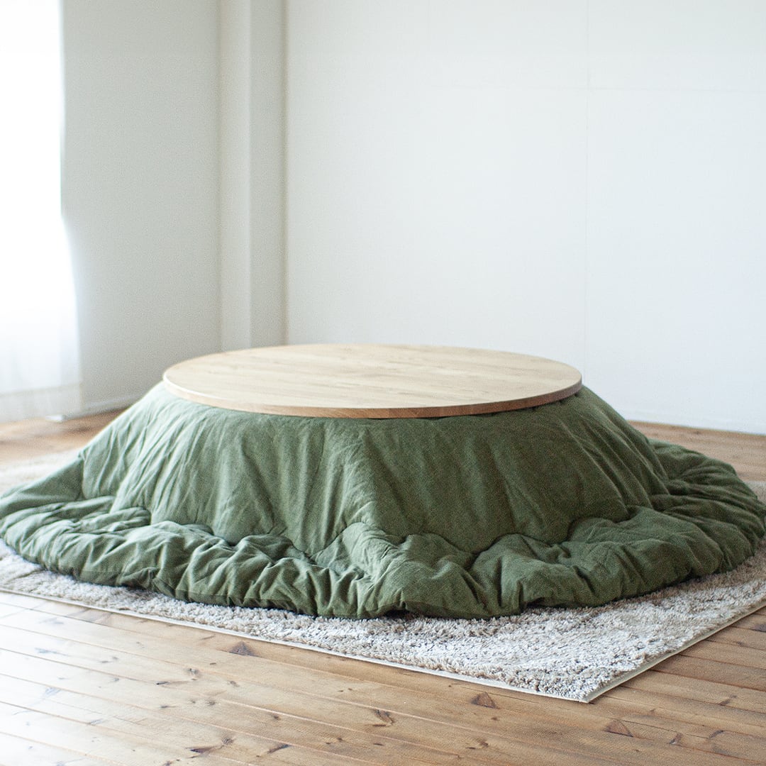 くりの丸いこたつ / かけ布団付き（直径110cm・ハロゲンヒーター付