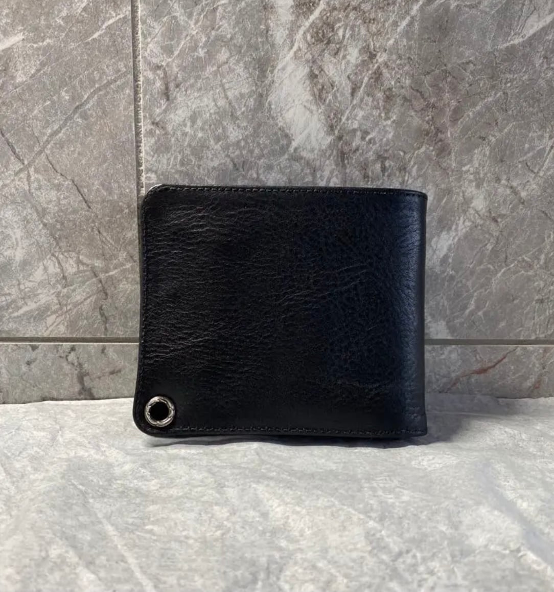 CHROME HEARTS 1スナップ クロスボタン ブラック レザー CHROME HEARTS 1スナップ クロスボタン ブラック レザー