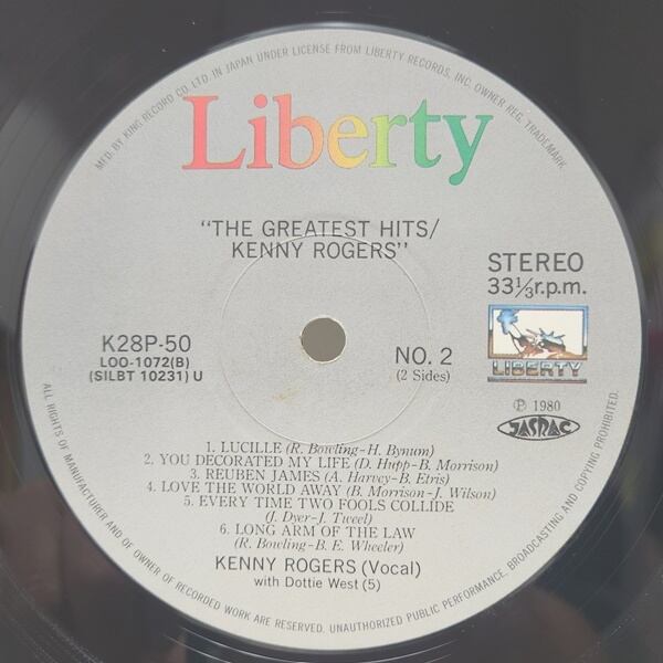 Kenny Rogers / Greatest Hits [K28P-50] - 画像4