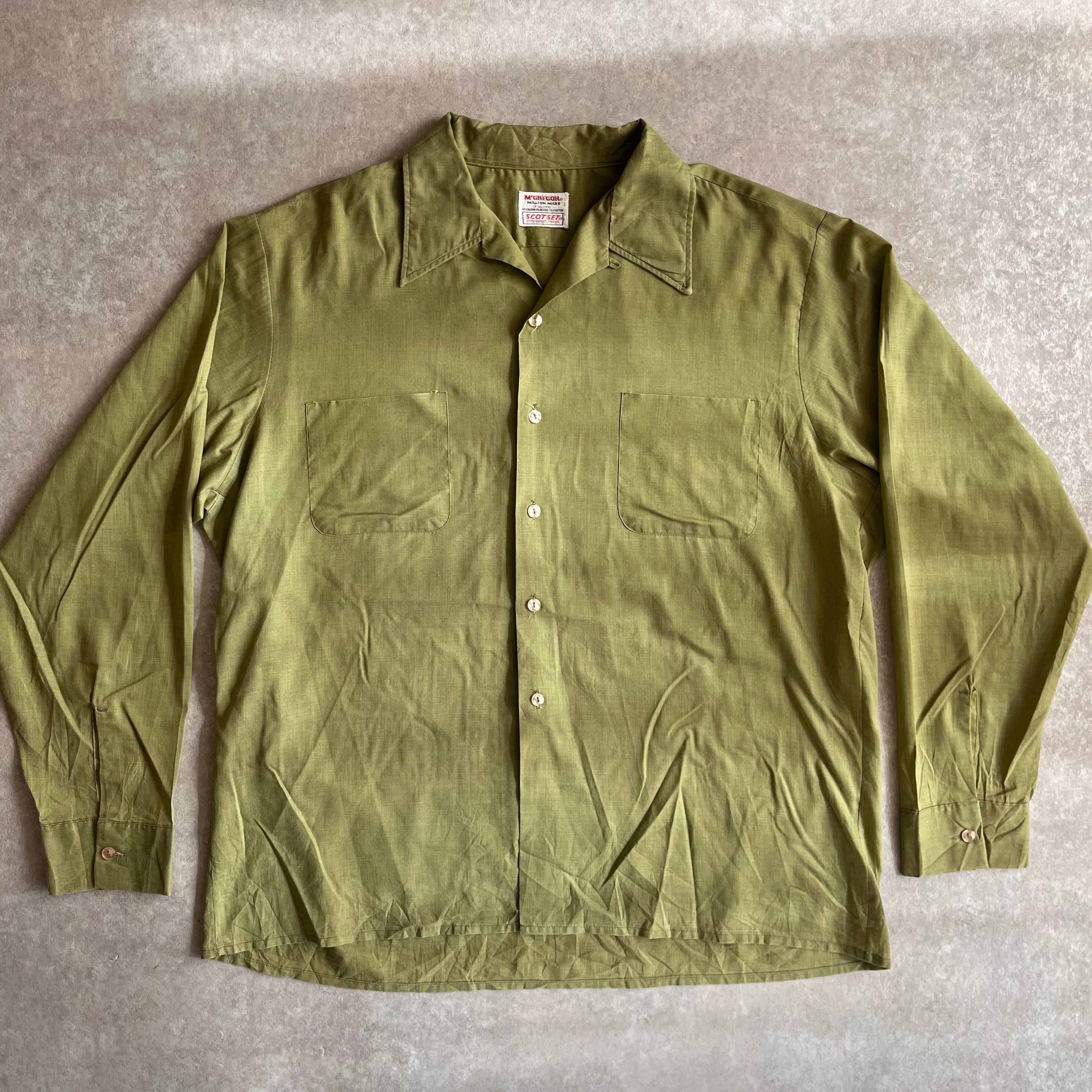 1970s McGREGOR L/S Open Collar Shirts XL