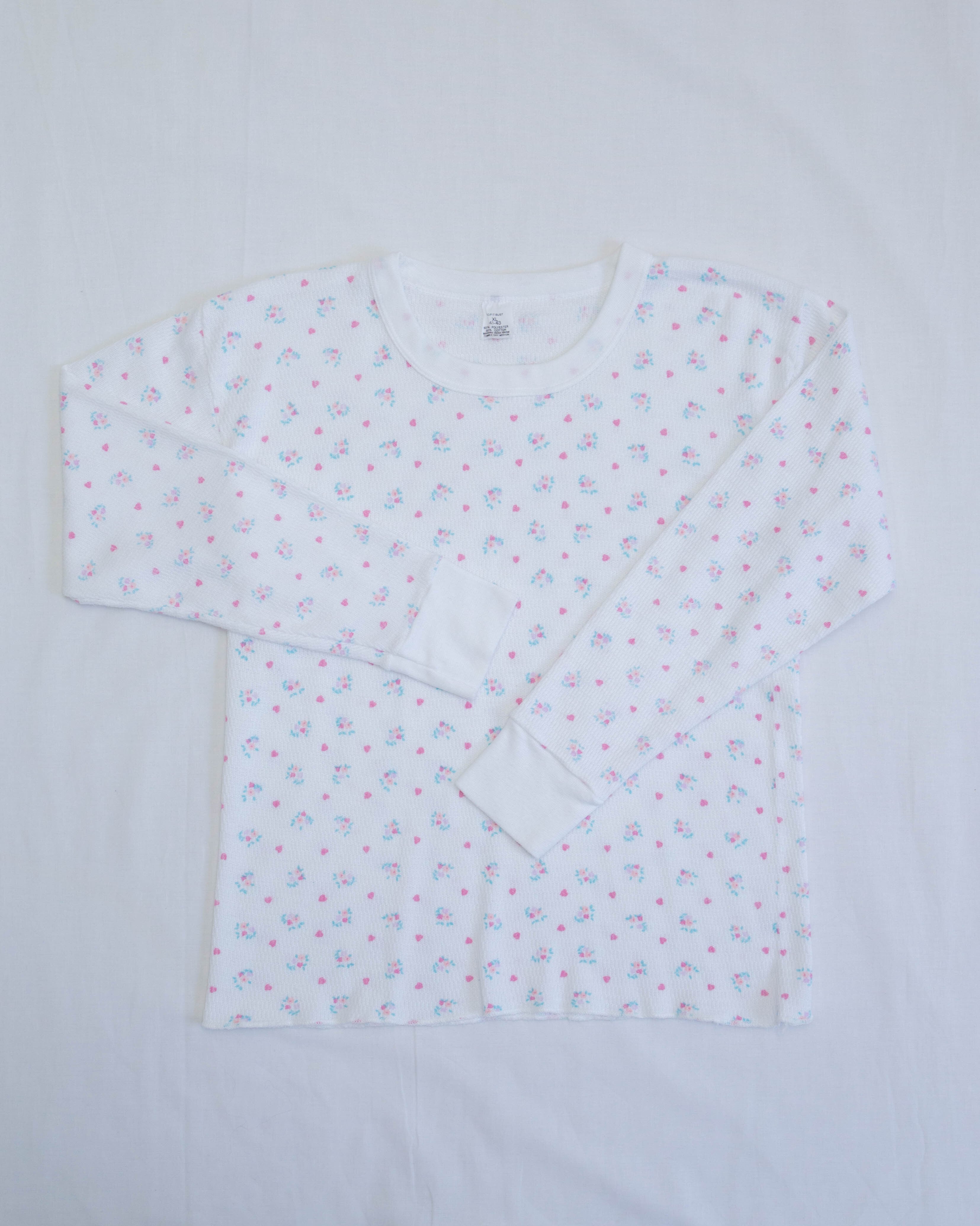 1980s floral thermal top | LUIK FINN