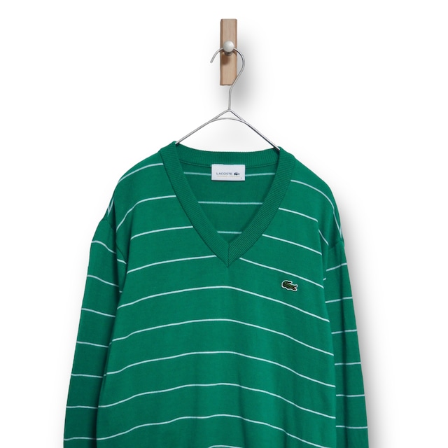 【LACOSTE】Vネックニット