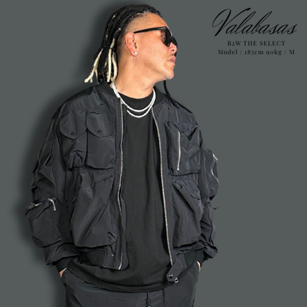 【SALE ¥37,400→¥26,180】VALABASAS "MARSHALL" BLACK JACKET - 1