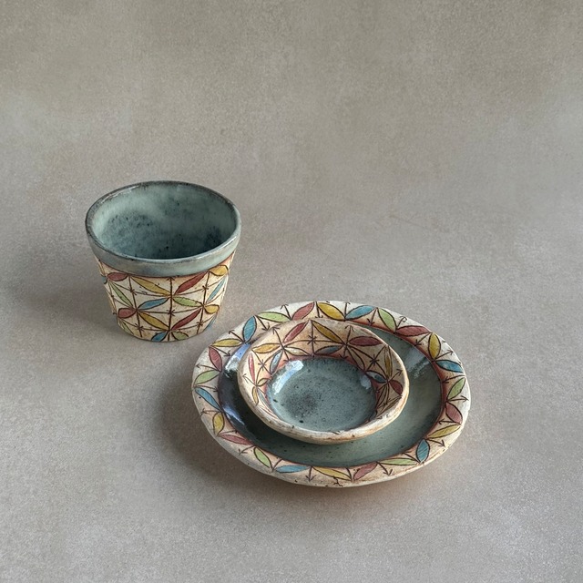 大平 真己　色絵　小皿1