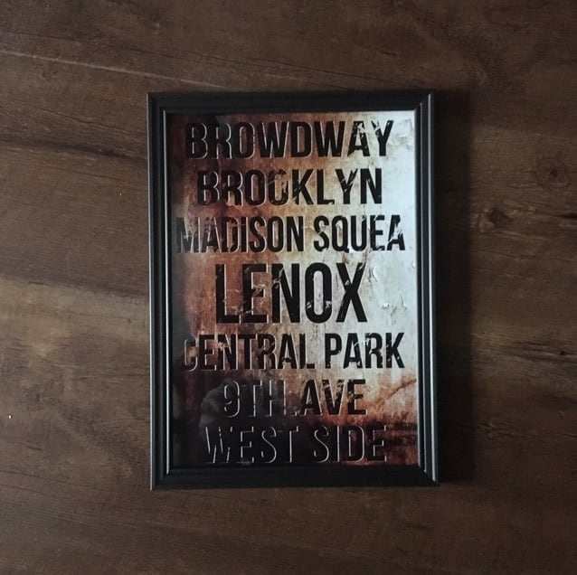 バスロールサインA4ポスター(LENOX茶)男前