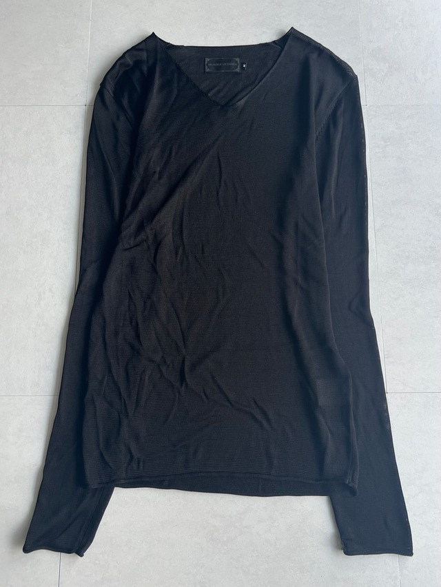 "MURDER LICENSE" Mesh Long Sleeve Tee