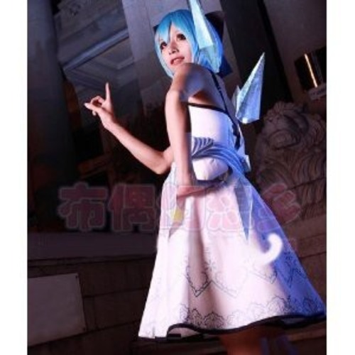 K2136 東方Project 紅魔城伝説　　チルノ 　風　コスプレ衣装　cosplay　コスチューム ハロウィン　イベント