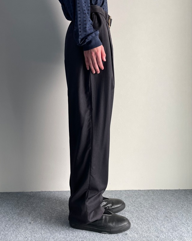 【GIVENCHY】tuck wide wool trousers