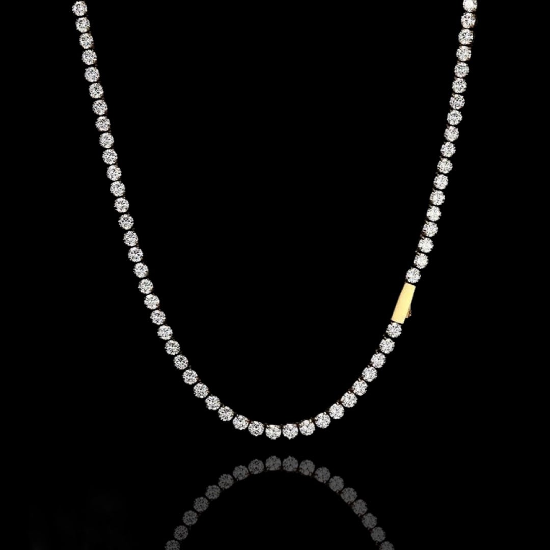 316L tennis necklace 【GOLD】【3mm】 | ✯Lucliss Jewelry✯