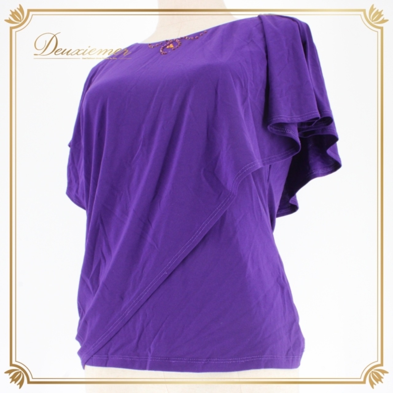 社交ダンス 衣装 スタンダード トップス レッスンウェア レディース 紫 Leirena レイリーナ パープル系 ラインストーン 練習着 フォーマル 伸縮性 体型カバー 大人の色香 バイオレット おしゃれ 春夏 秋冬 パーティー お出かけ ノースリーブ トップスコーデ カジュアル エレガント