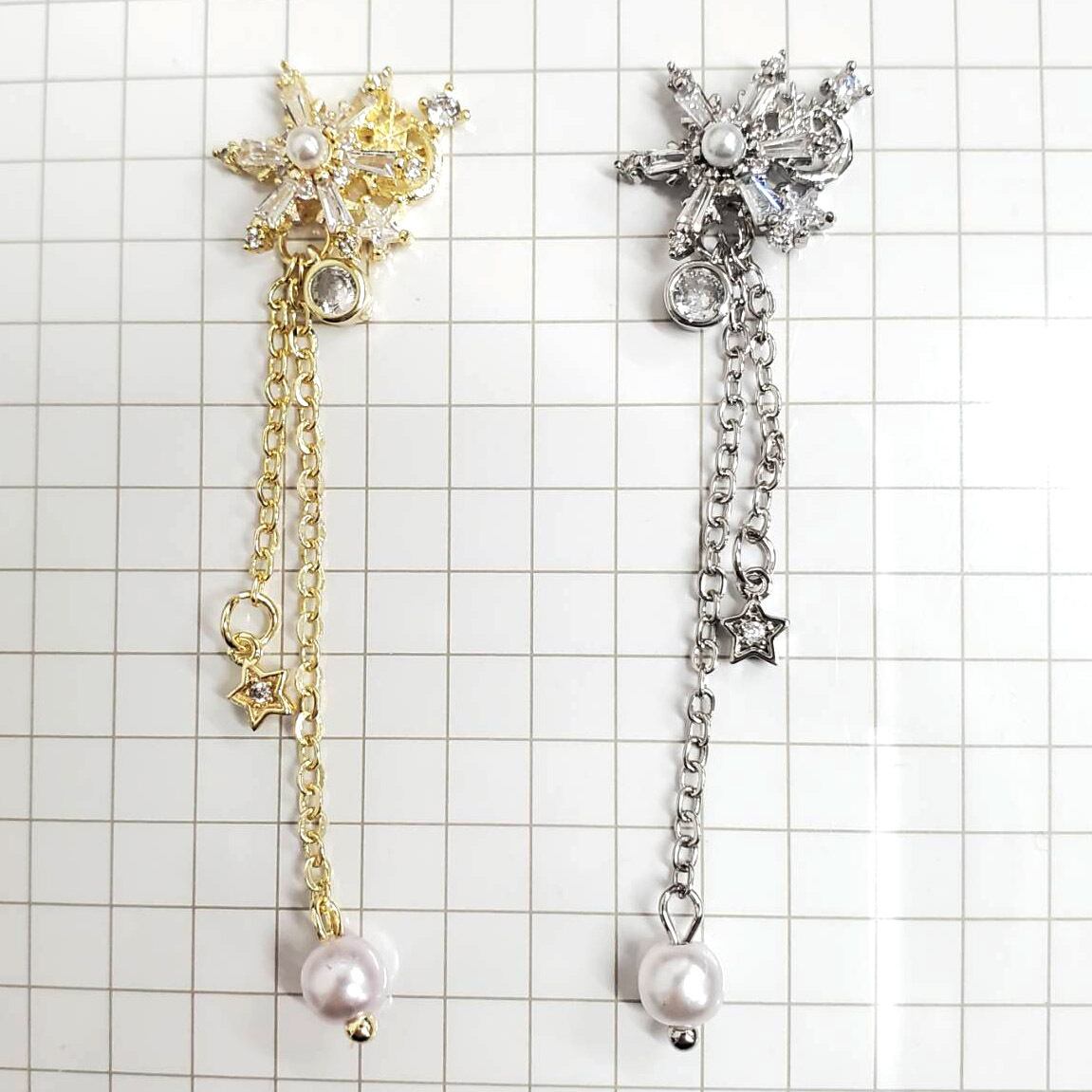 雪の結晶（ロングチェーンチャーム付き） | Nail Shop Nail smile