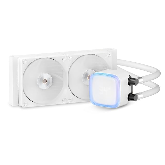 Sudokoo ENERGLO 240 ホワイト 白 簡易水冷CPUクーラー Sudokoo ENERGLO-240ホワイト 液体冷却器：データ表示＆PWMポンプ搭載