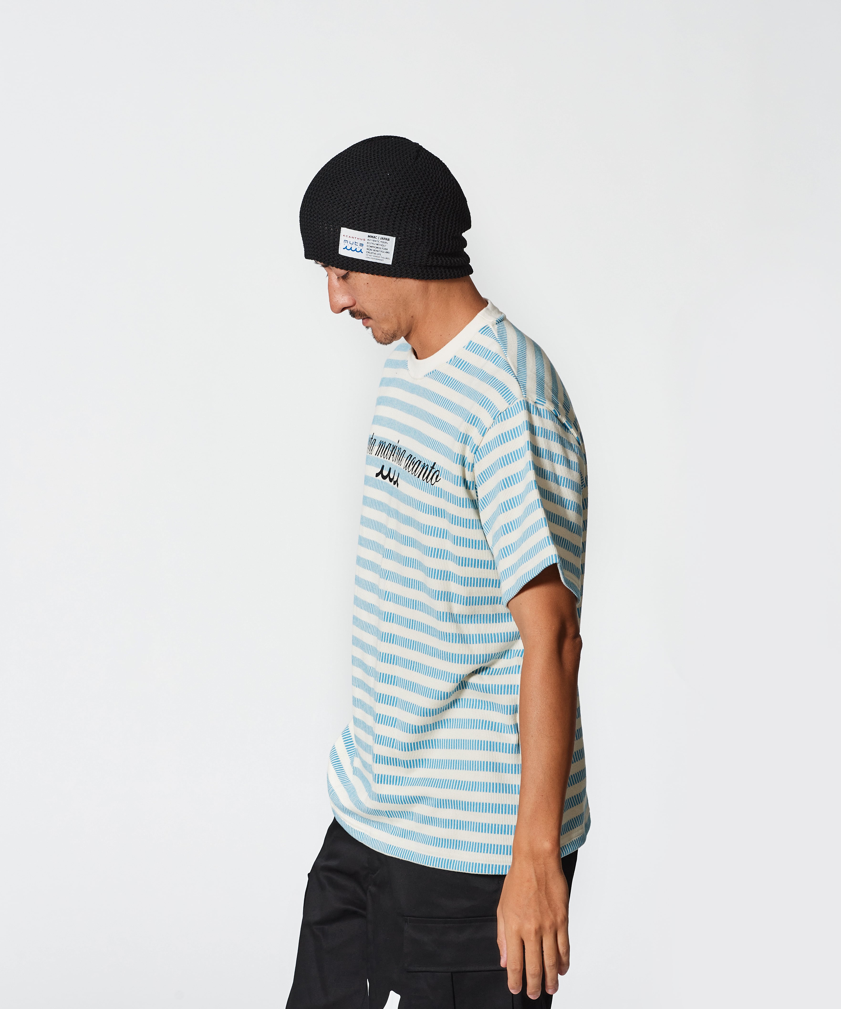完売前に【muta MARINE×ACANTHUS】ドミノボーダーTシャツ muta MARINE × ACANTHUS ドミノボーダーTシャツ | ACANTHUS