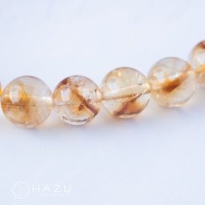 海のパワー宿る優しいブレス［コーラル／シトリン／水晶／ヘマタイト］