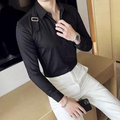 straight white shirt 00089