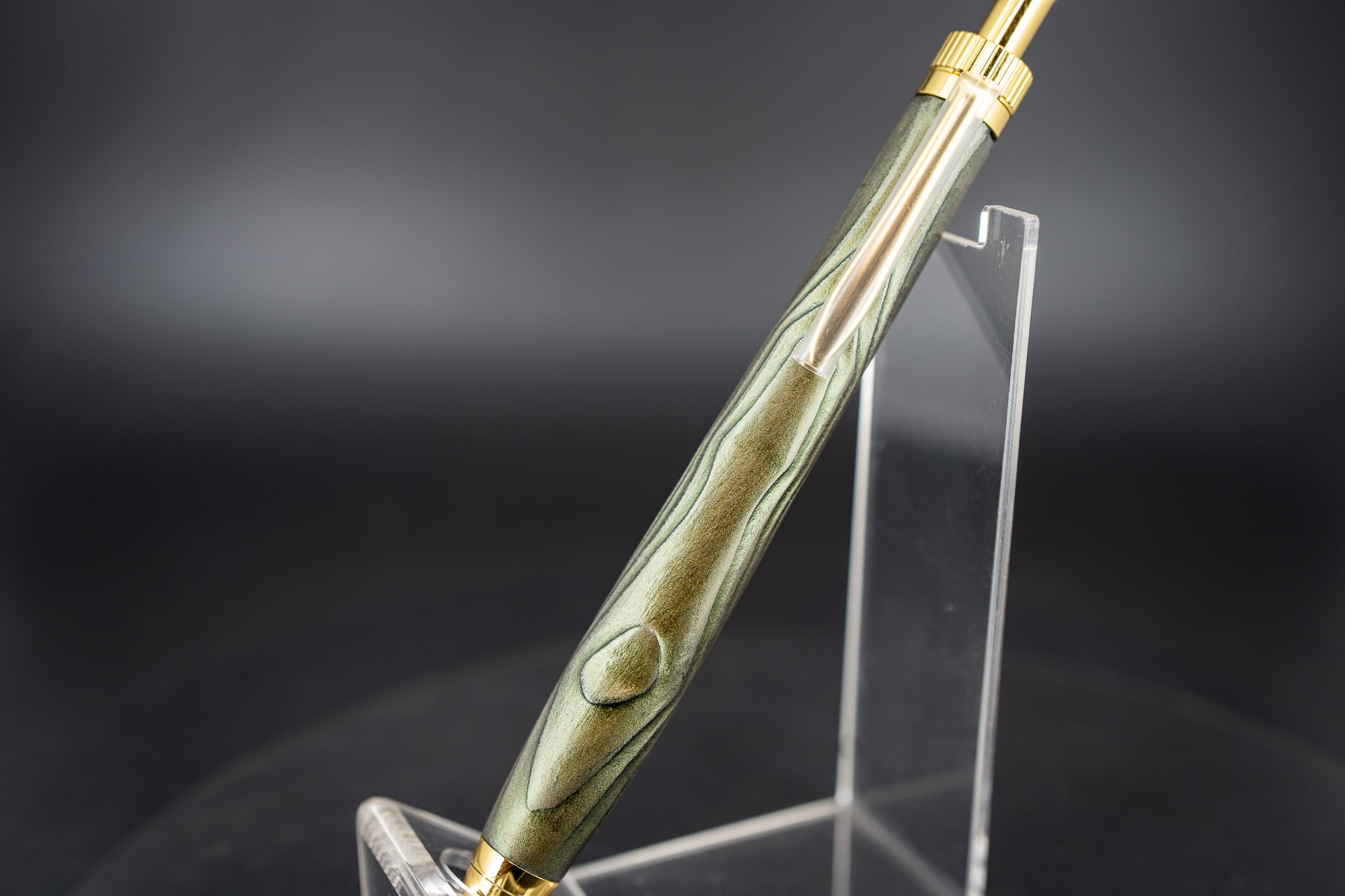 工房 金木犀 【翠煙】春日杉 浮造り国産漆錫 ボールペン 限定品 翠煙