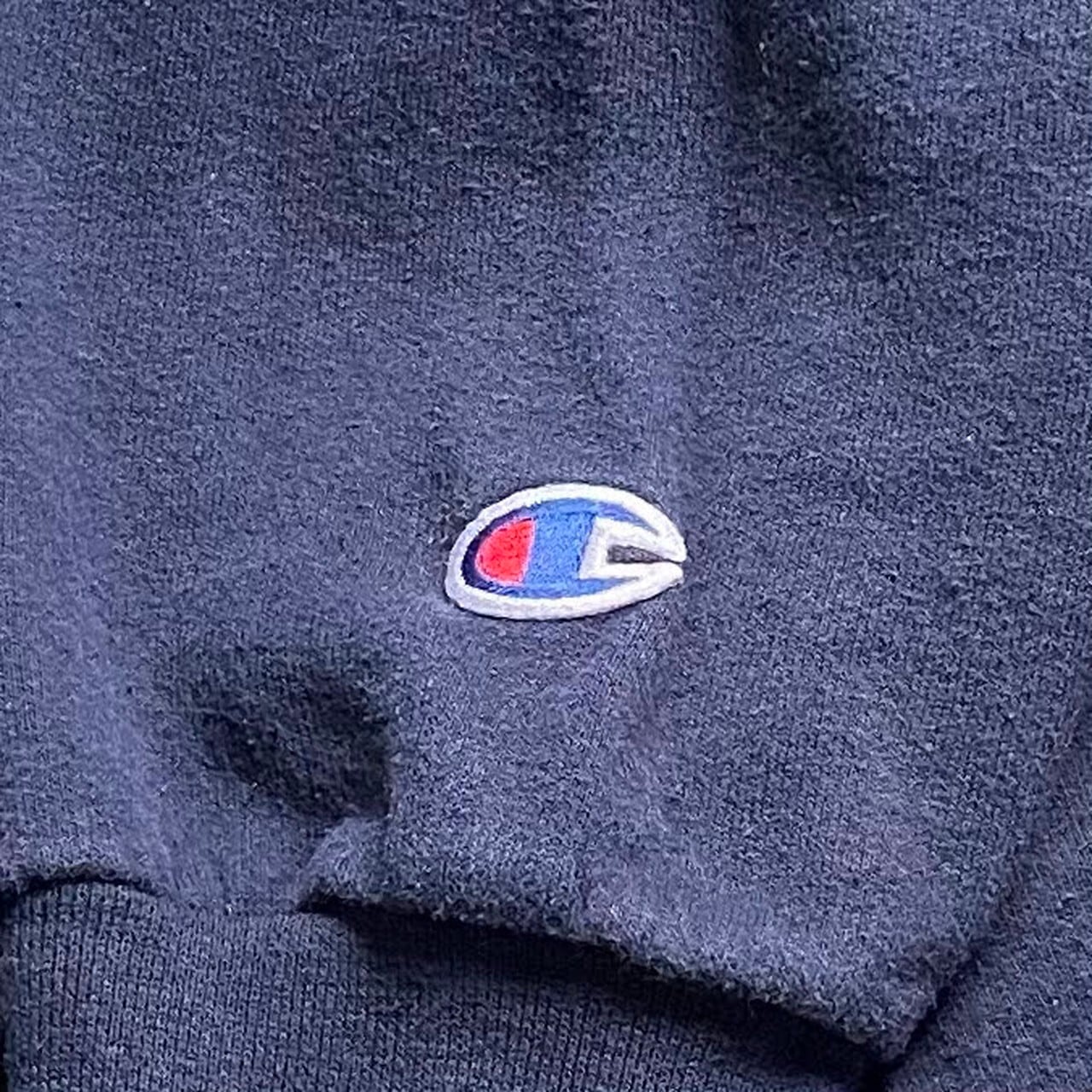 CUFFY’S ロゴ 刺繍 フルジップスウェットトレーナー L ネイビー紺色