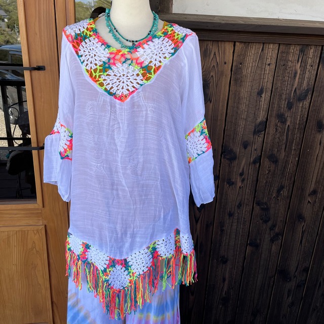 カラフルフリンジチュニック