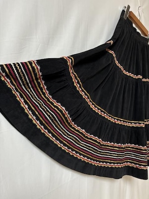 1950's Switched Design Corduroy Gather Skirt