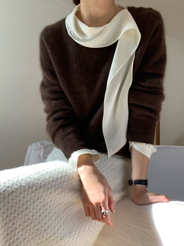 (予約) signature / House tie blouse 3color