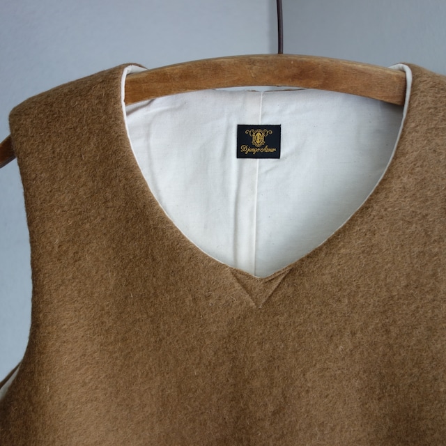 shetlandwool vest / shetland camel