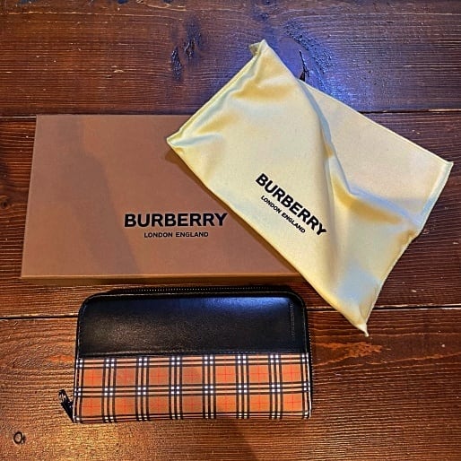 BURBERRY バーバリー ラウンドファスナーウォレット マルチカラー