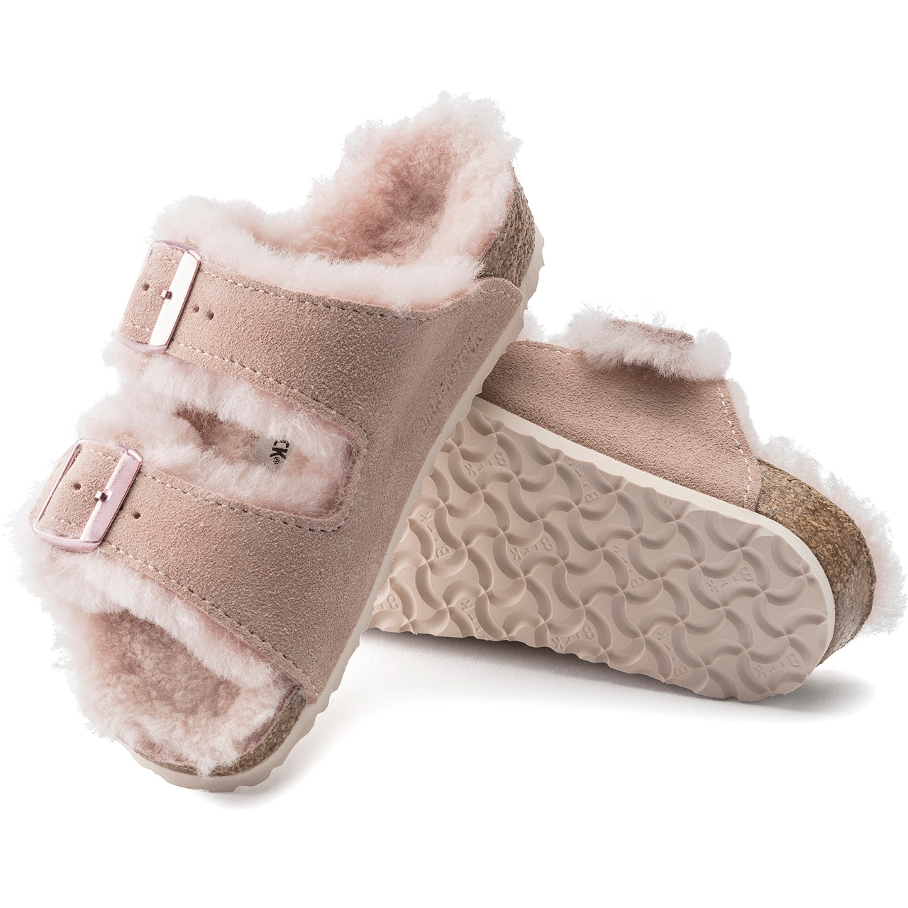 ［BIRKENSTOCK］Arizona／アリゾナ Kids Suede Shearling (26-35)｜Light Rose