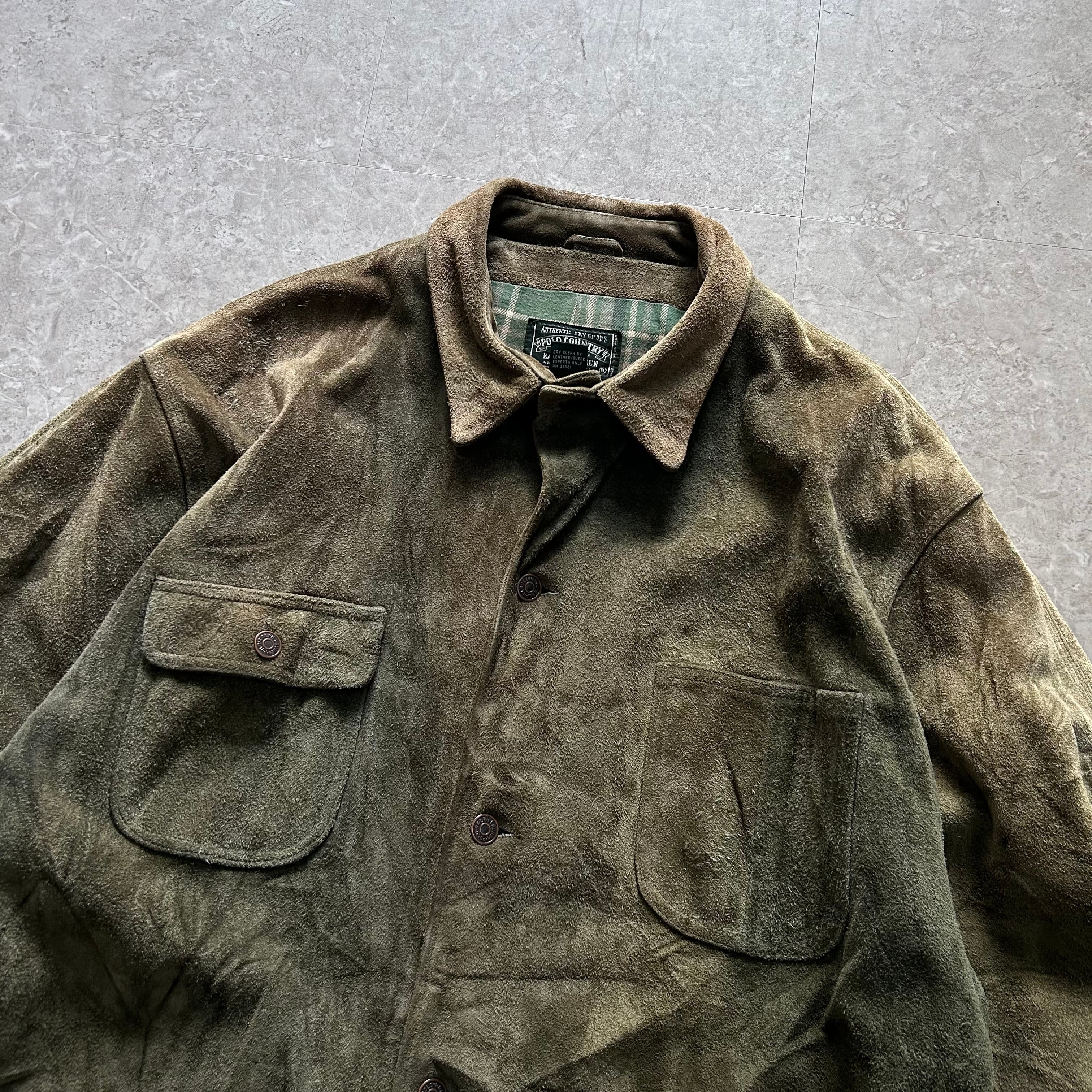 90s POLO COUNTRY cover all type suede leather jacket【仙台店