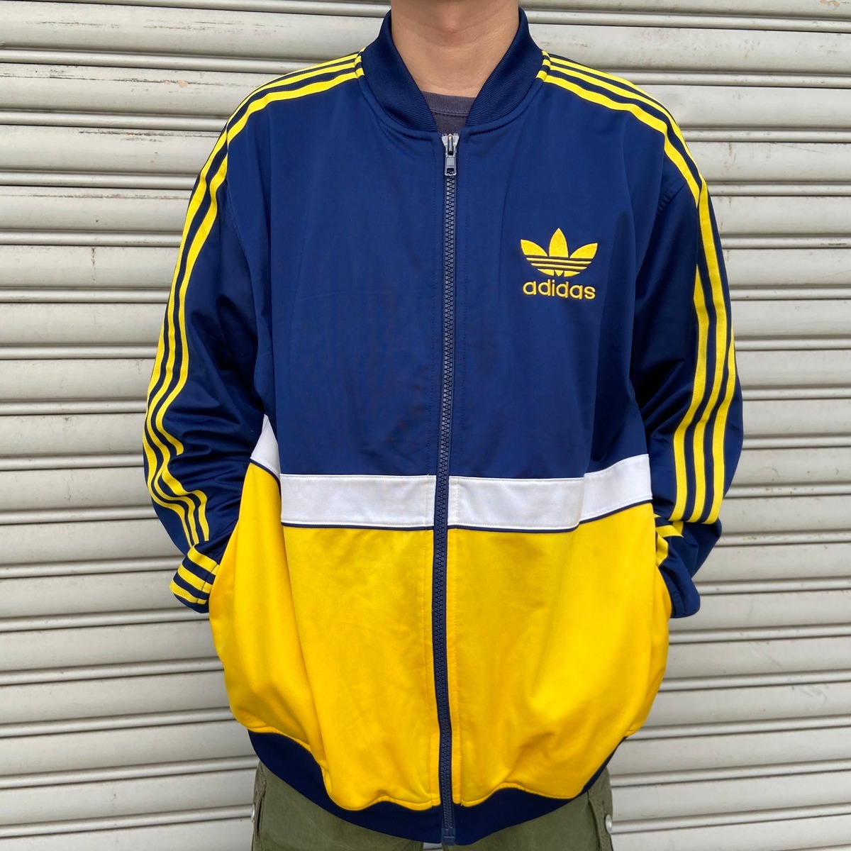 adidas アディダス 90s トラックジャケット ジャージ バックロゴ L 