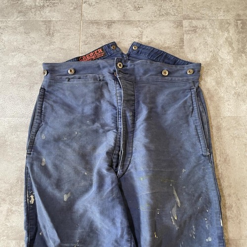 30-40s Crepier フレンチワーク モールスキン パンツ W33 詳細写真4