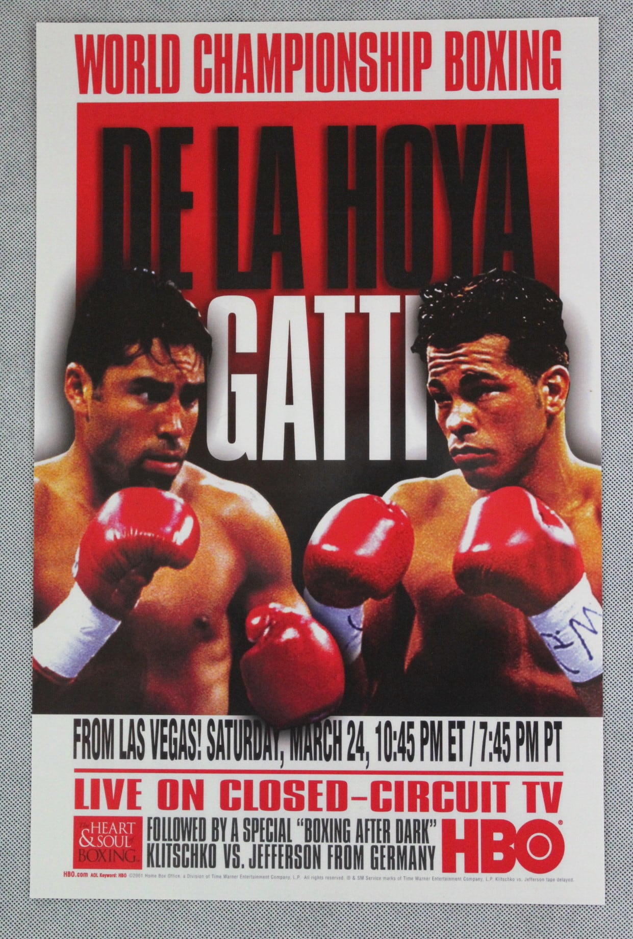 De La Hoya デ ラ ホーヤ Vs Gatti ガッティ ポスター Ironfist De La Hoya デ ラ ホーヤ Vs Gatti ガッティ ポスター Ironfist