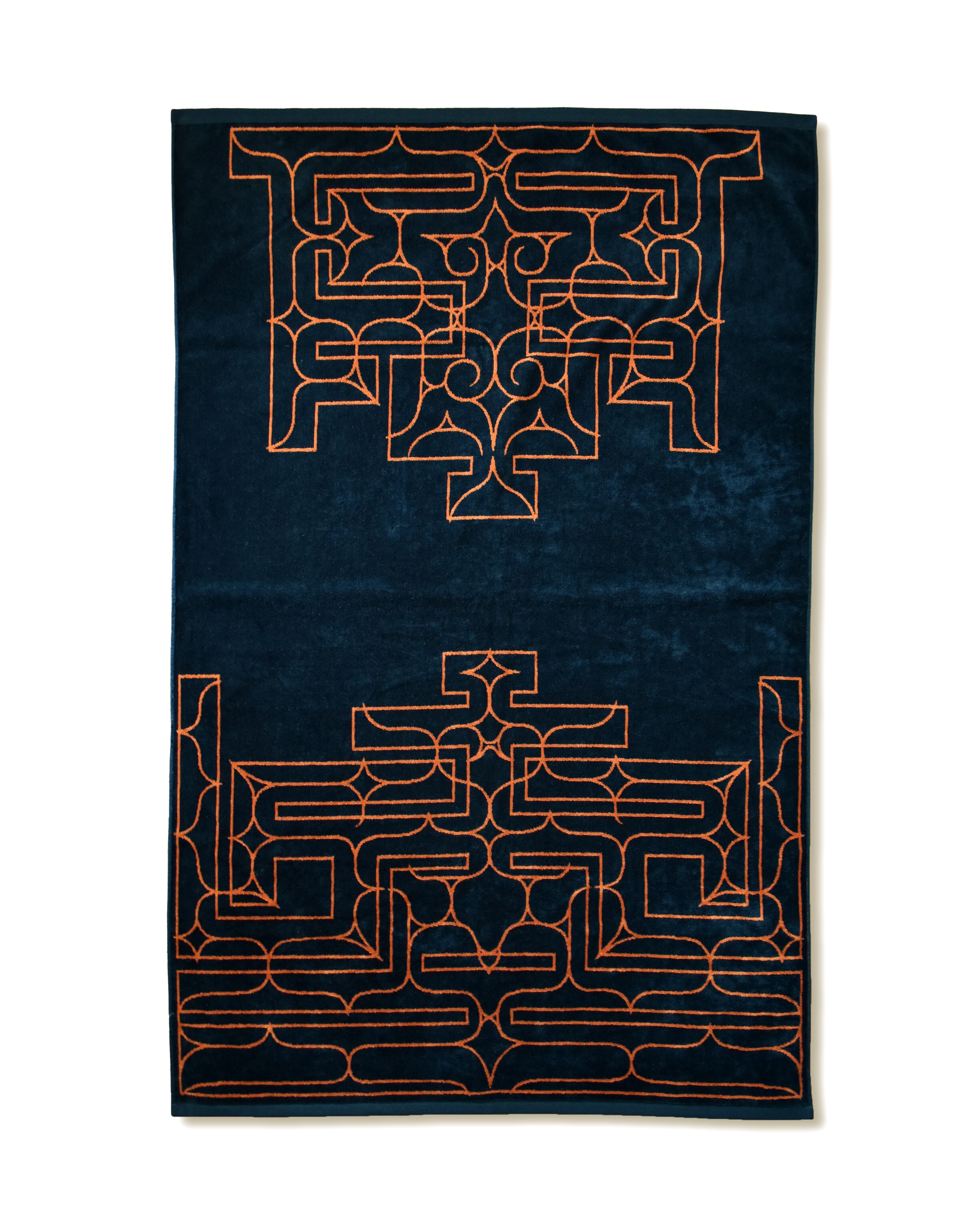 アイヌ文様の今治タオルブランケット 4color | NIBUTANI WORKS