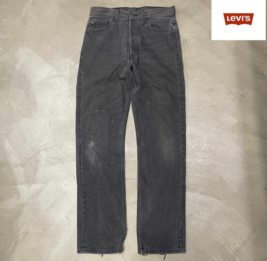 90s EURO Levi's 501 ブラックデニム 後染め フランス製