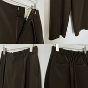 【受注予約：11月上旬入荷予定】アーバンツイルハイウエストタックPT/カーキブラウン