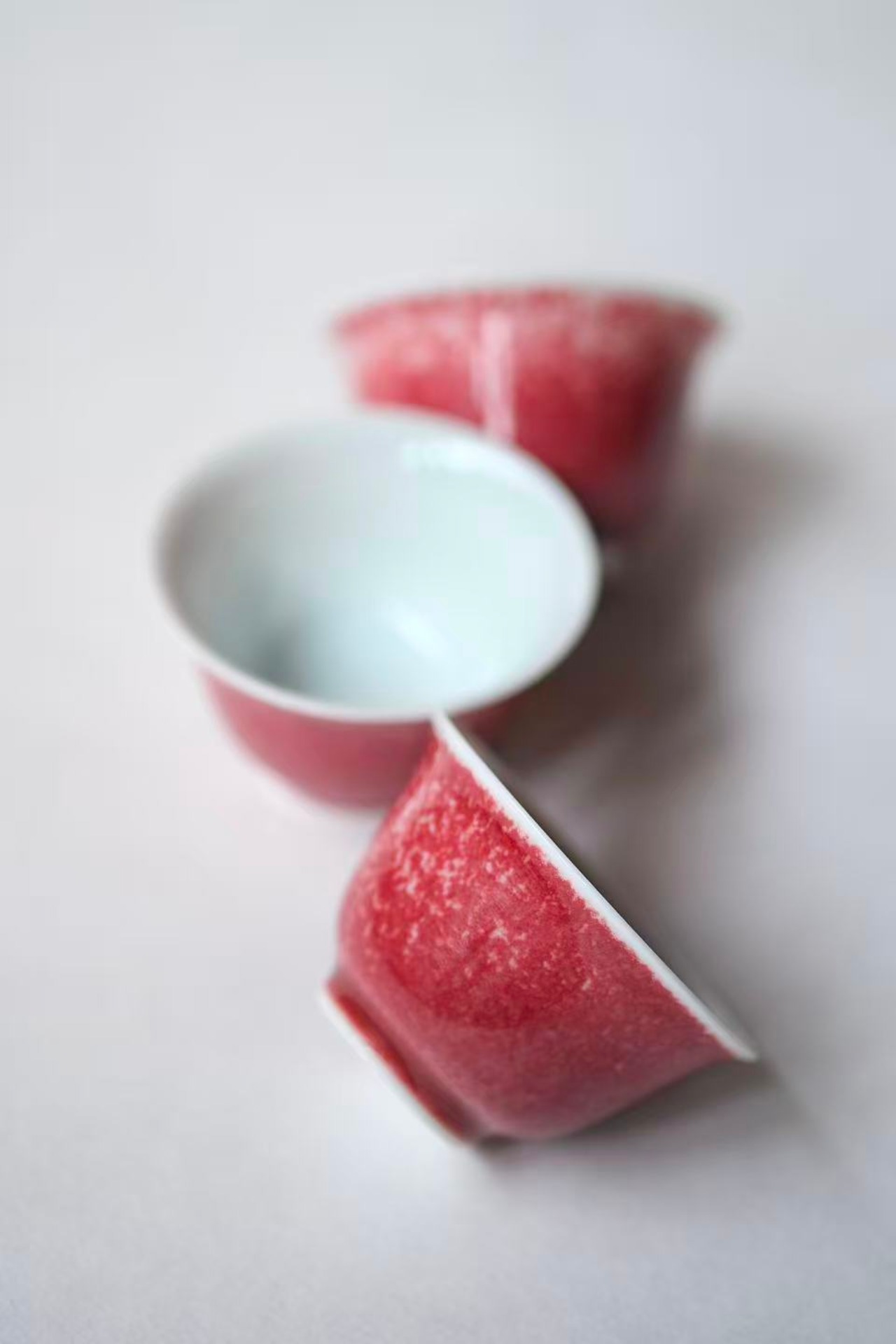 陸寿義 Lu Shouyi - 景徳鎮 紅釉杯 cup