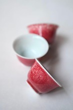 陸寿義 Lu Shouyi - 景徳鎮 紅釉杯 cup