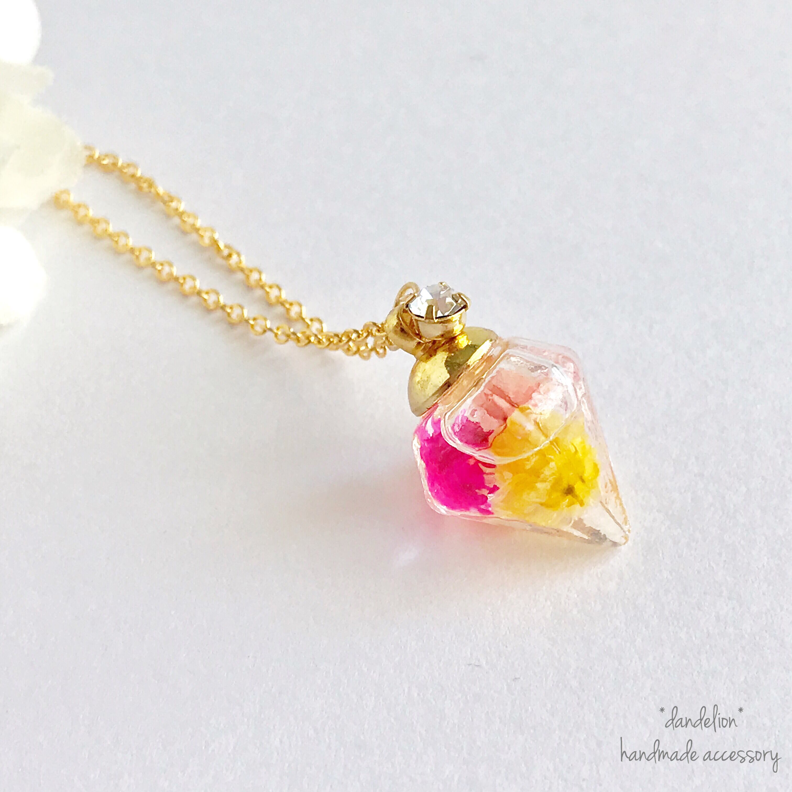 お花畑ドーム型レジンヘアゴム