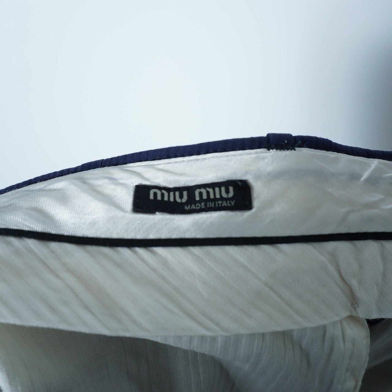 miumiu archive スラックス　ネイビー miu miu】ミュウミュウ 