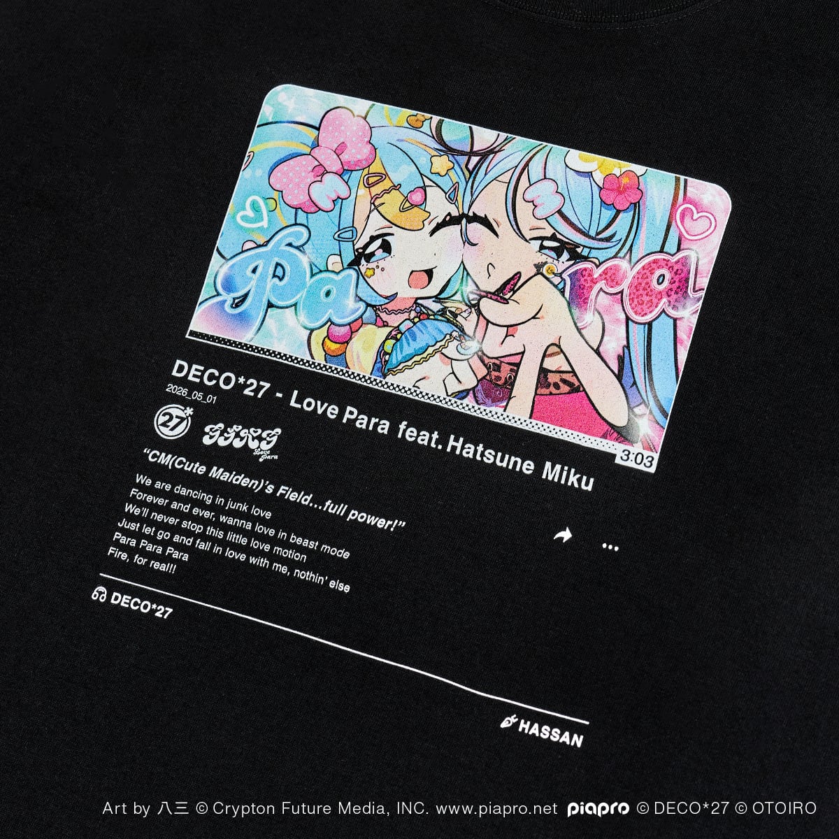 ラブパラ】サムネイルTシャツ / ブラック | OTOIRO ONLINE STORE