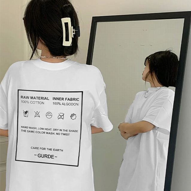 ユニセックス Tシャツ 半袖 バックプリント オーバーサイズ