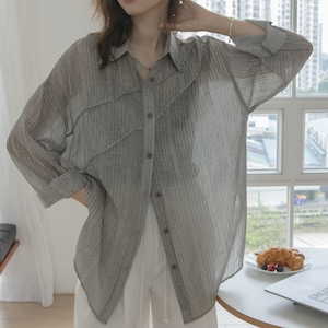 Long Sleeve Sheer Shirt KRE1773