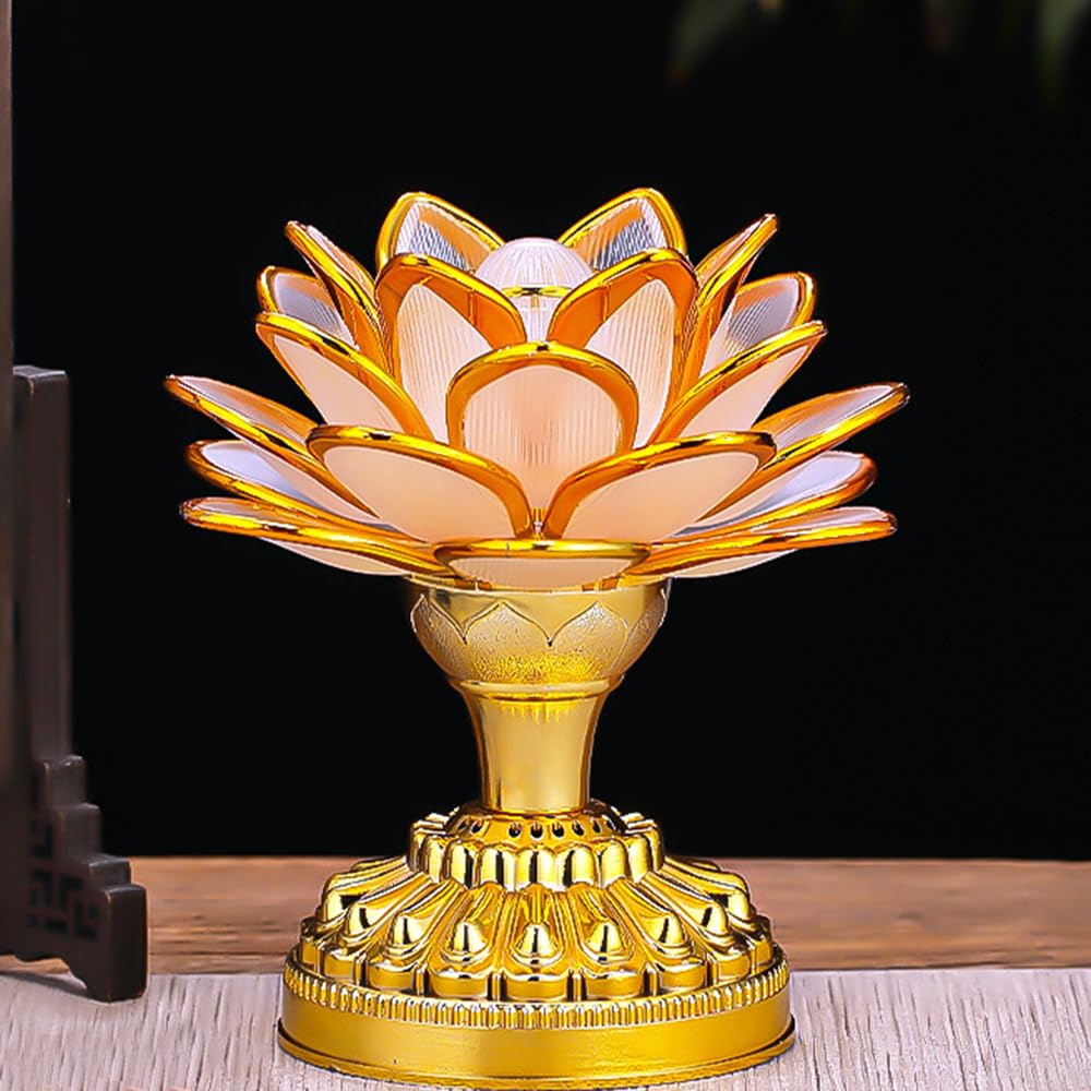 RAYWILL 蓮花 仏花 蓮の花 仏具 ロータス 蓮 造花 LED 7色変化 2個
