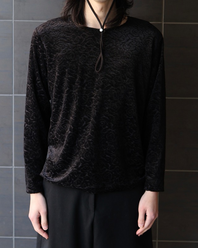 All-over pattern velor top