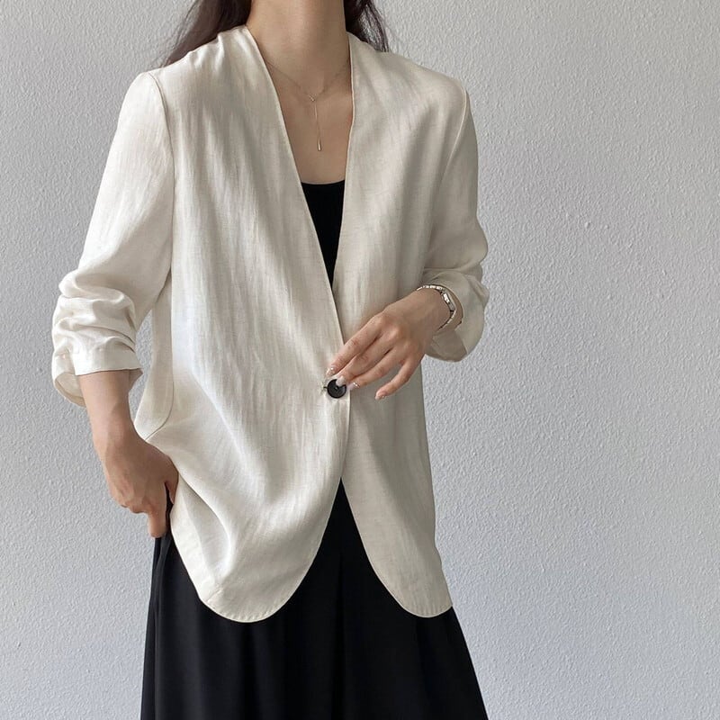 collarless jacket 103083