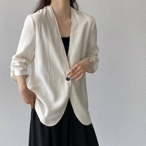 collarless jacket 103083