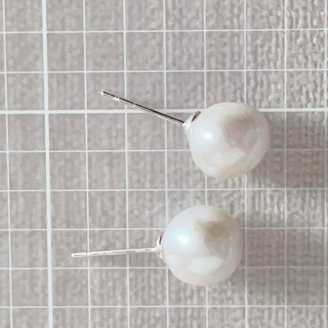 136大粒バロックパール スタッドピアス☆10mmシルバー925 | Bijoux.R