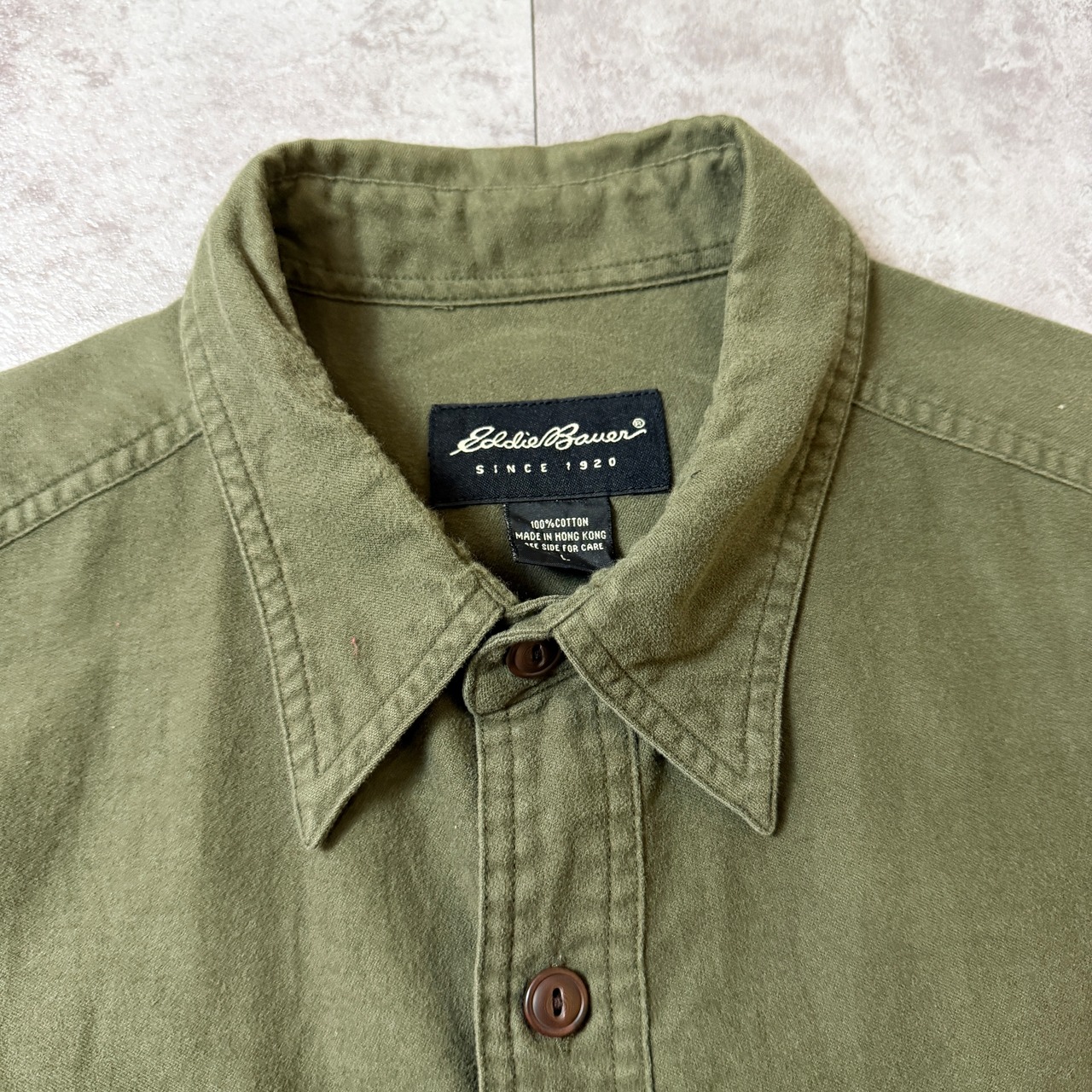 90's～ EDDIE BAUER Chamois Cross Shirt USA アメリカ エディバウアー シャモアクロスシャツ ヴィンテージ ビンテージ  TT2026-0057 - 4