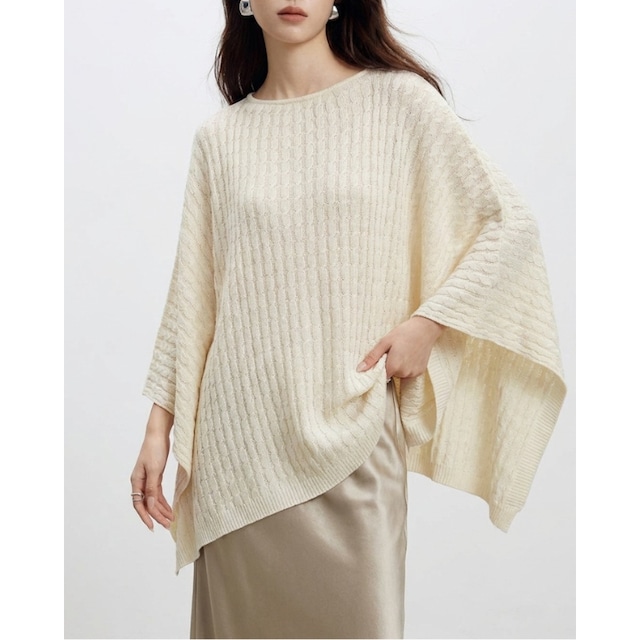 Lace Detail Relaxed Knit Pullover 2Colors 2603039